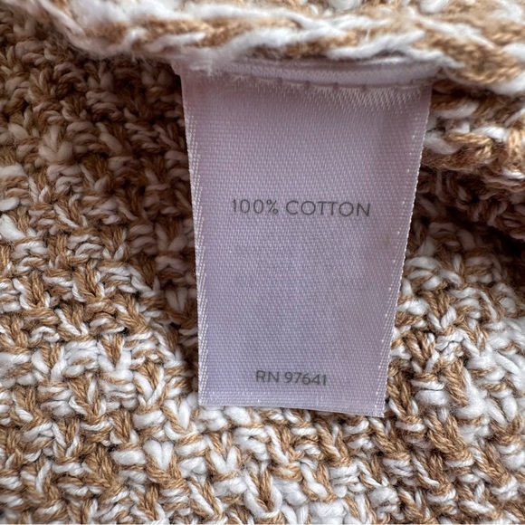 J. Jill Women’s Luxe Contrast Trimmed Knit Sweater Jacket Beige Cream Large EUC - Picture 8 of 8